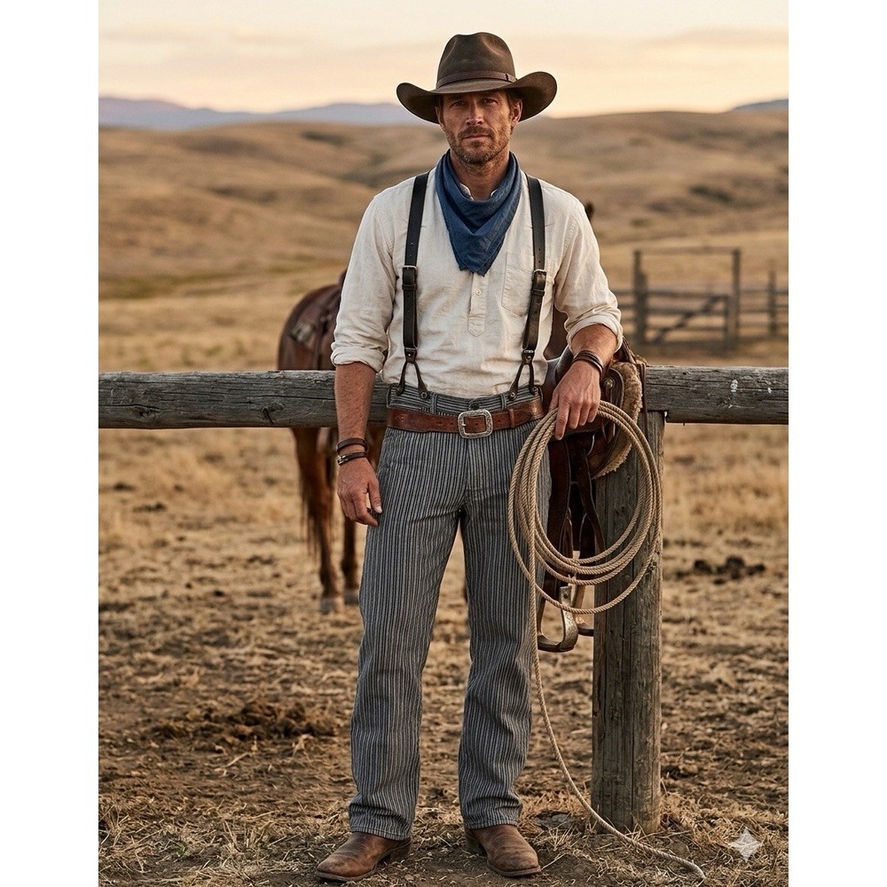 Scully Pants 40 Stripe Rangewear Buckle Back Rancher Western Rodeo